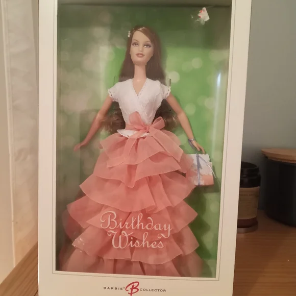 Barbie Collector Puppe 'Birthday Wishes' – Elegante Puppe Mit Blauem Chiffon-Rock & Geschenkbeutel